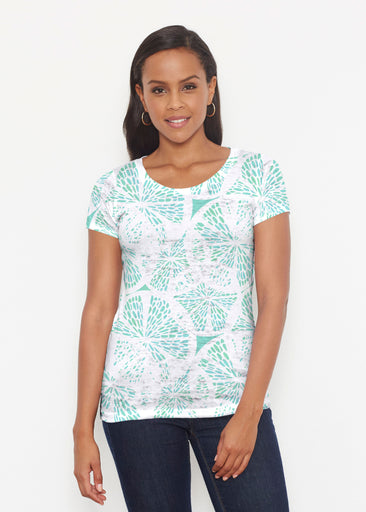 Aqua Citrus (7855) ~ Signature Short Sleeve Scoop Shirt