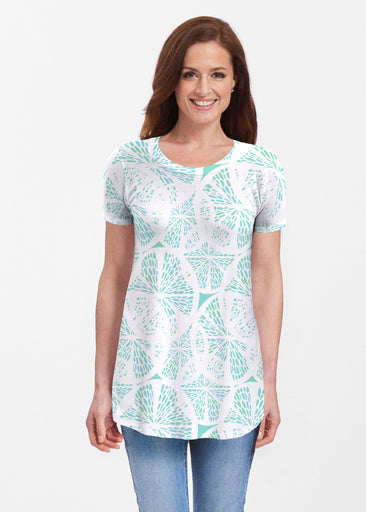 Aqua Citrus (7855) ~ Butterknit Short Sleeve Tunic