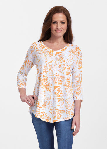 Orange Citrus (7862) ~ Signature V-neck Flowy Tunic