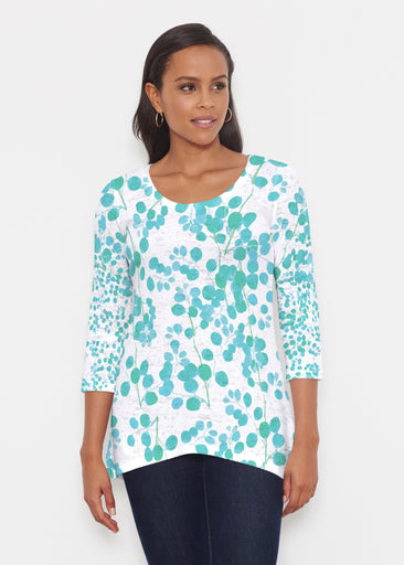 Teal Pome (7863) ~ Katherine Hi-Lo Thermal Tunic