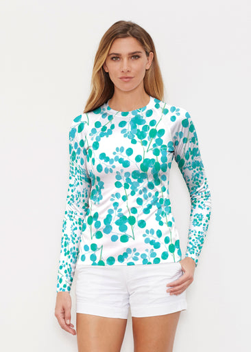 Teal Pome (7863) ~ Long Sleeve Rash Guard