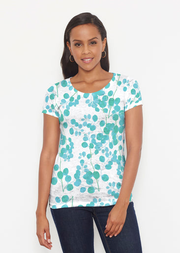 Teal Pome (7863) ~ Signature Short Sleeve Scoop Shirt