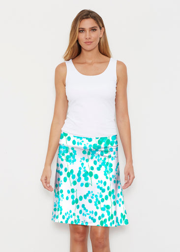 Teal Pome (7863) ~ Silky Brenda Skirt 21 inch