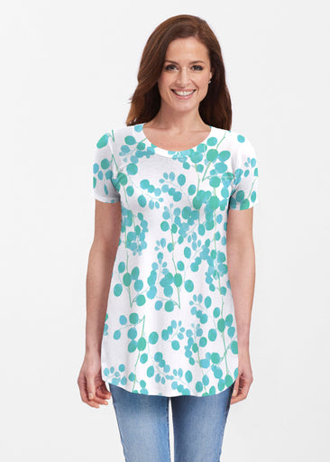 Teal Pome (7863) ~ Butterknit Short Sleeve Tunic