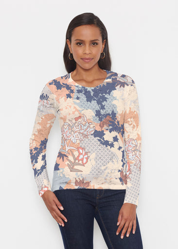 Oriental Floral (7868) ~ Signature Long Sleeve Crew Shirt