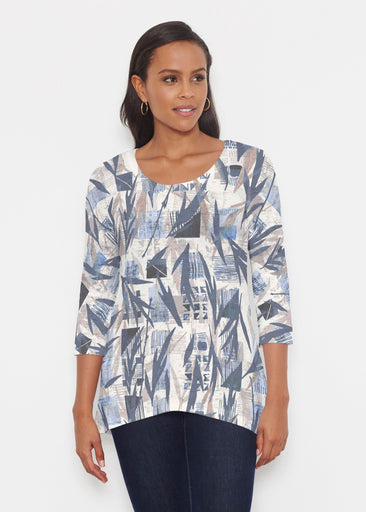 Leaves of Geo (7870) ~ Katherine Hi-Lo Thermal Tunic