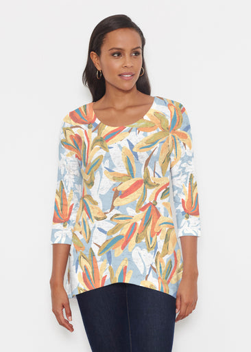 Colorful Palm (7874) ~ Katherine Hi-Lo Thermal Tunic