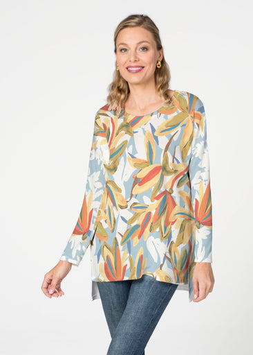 Colorful Palm (7874) Slouchy Butterknit Top
