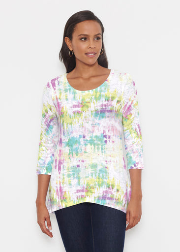 Summer Tie Dye (7878) ~ Katherine Hi-Lo Thermal Tunic