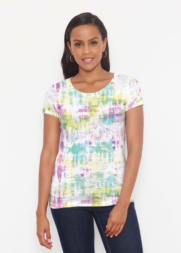 Summer Tie Dye (7878) ~ Short Sleeve Scoop Shirt