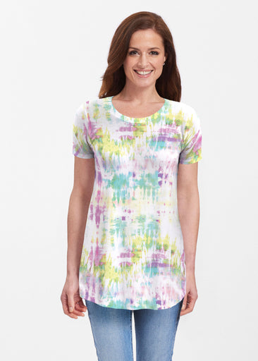 Summer Tie Dye (7878) ~ Short Sleeve Butterknit tunic