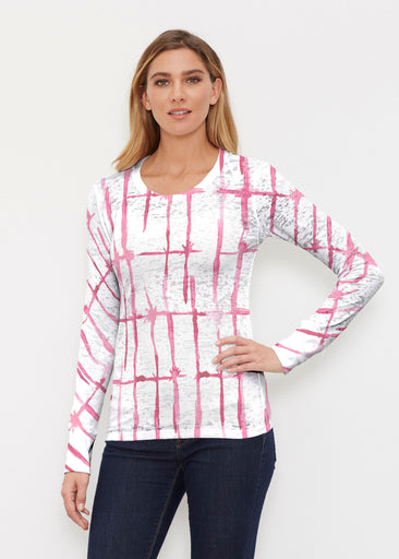 Knotted Pink (7897) ~ Thermal Long Sleeve Crew Shirt