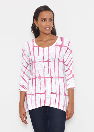 Knotted Pink (7897) ~ Katherine Hi-Lo Thermal Tunic