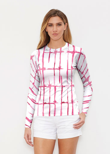 Knotted Pink (7897) ~ Long Sleeve Rash Guard
