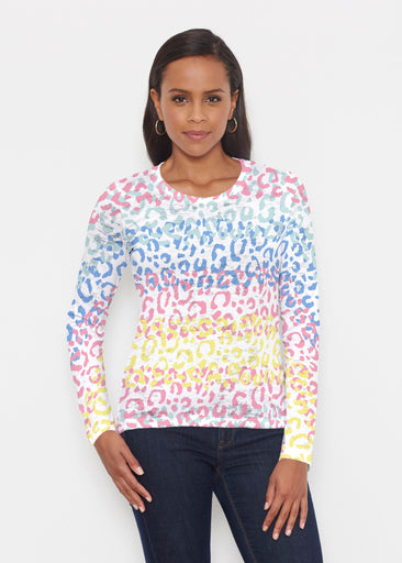 Leopard Ombre Rainbow (7899) ~ Signature Long Sleeve Crew Shirt