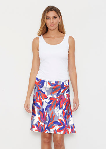 Colorful Palm Blue (7901) ~ Silky Brenda Skirt 21 inch