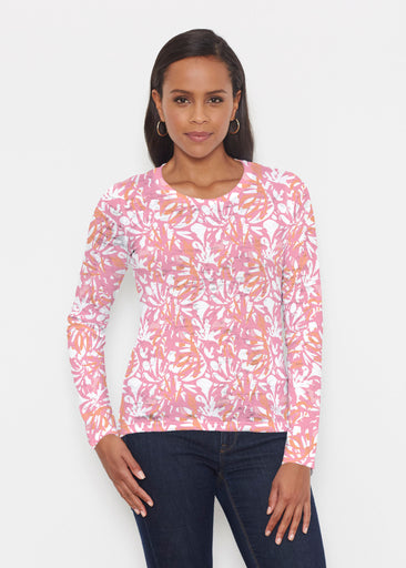 Camouflage Dots Pink (7912) ~ Signature Long Sleeve Crew Shirt