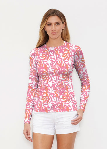 Camouflage Dots Pink (7912) ~ Long Sleeve Rash Guard