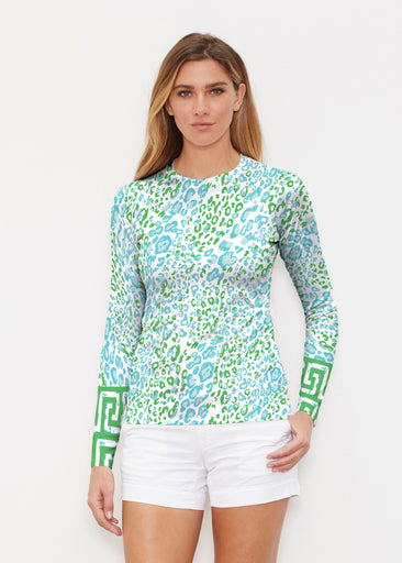 Greek Cat Green (7913) ~ Long Sleeve Rash Guard