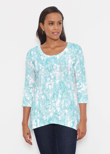 Shadow Aqua (7914) ~ Katherine Hi-Lo Thermal Tunic