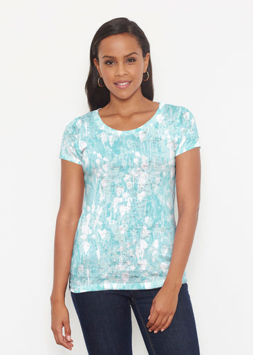 Shadow Aqua (7914) ~ Short Sleeve Scoop Shirt