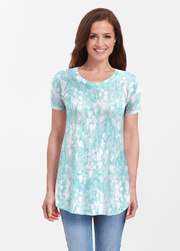 Shadow Aqua (7914) ~ Short Sleeve Butterknit tunic