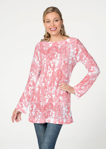 Shadow Coral (7915) ~ Banded Boatneck Tunic