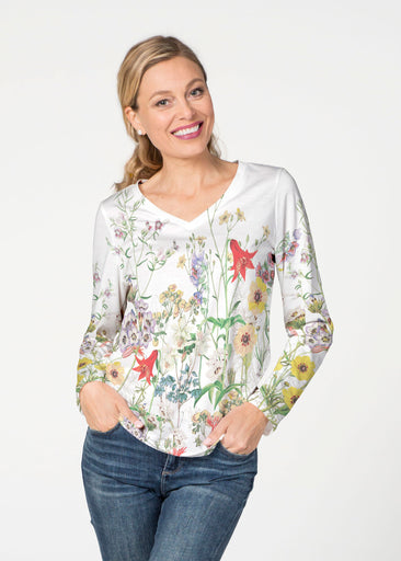 Prairie (7929) ~ French Terry V-neck Top