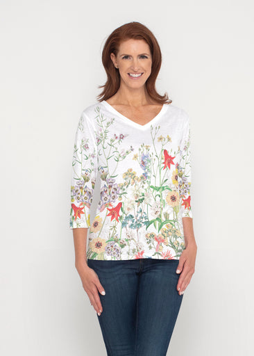 Prairie (7929) ~ Signature 3/4 Sleeve V-Neck Top