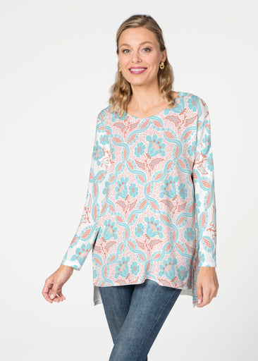 Braided Flower (7932) ~ Slouchy Butterknit Top