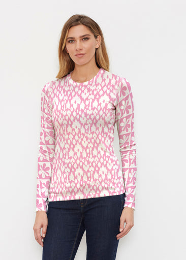 Cosmo Ikat (7933) ~ Butterknit Long Sleeve Crew Top