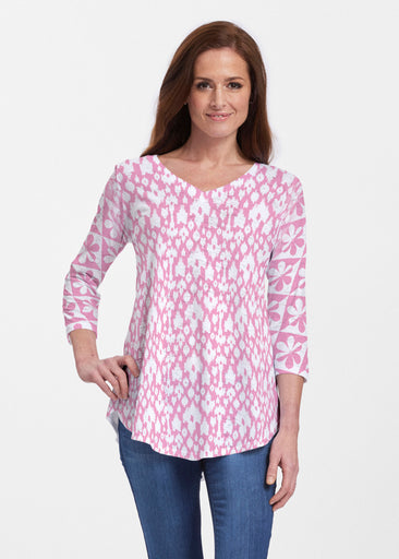 Cosmo Ikat (7933) ~ V-neck Flowy Tunic