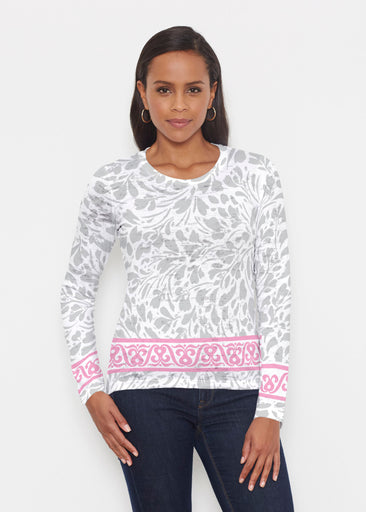 Ditsy Grey (7936) ~ Signature Long Sleeve Crew Shirt