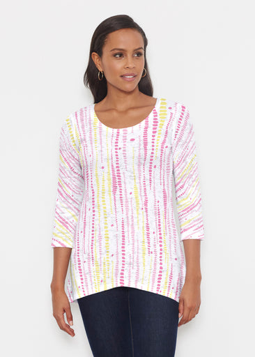 Pebble Dots Pink (7938) ~ Katherine Hi-Lo Thermal Tunic