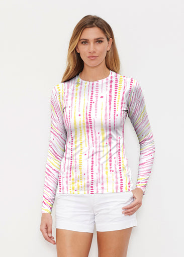 Pebble Dots Pink (7938) ~ Long Sleeve Rash Guard