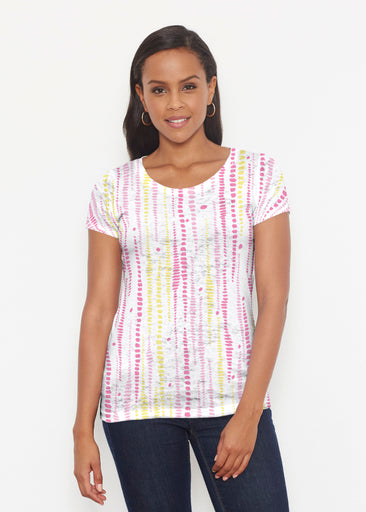 Pebble Dots Pink (7938) ~ Short Sleeve Scoop Shirt