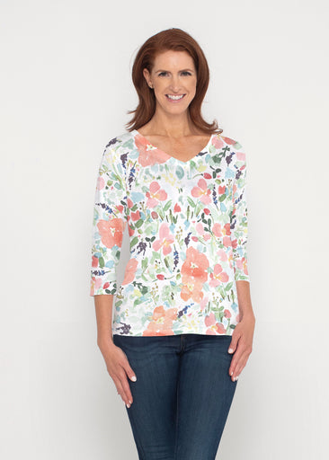 Summer Dreams (7939) ~ Signature 3/4 Sleeve V-Neck Top