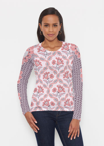 Lattice Floral (7959) ~ Signature Long Sleeve Crew Shirt