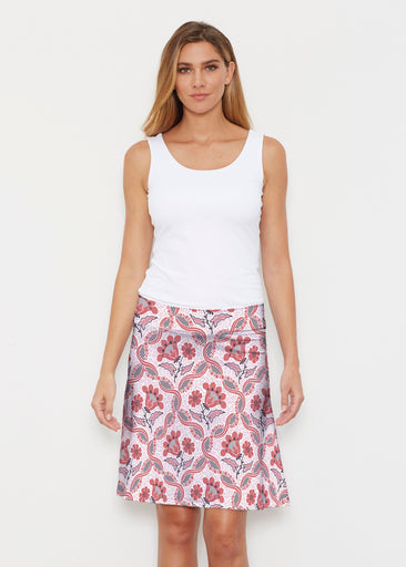 Lattice Floral (7959) ~ Silky Brenda Skirt 21 inch