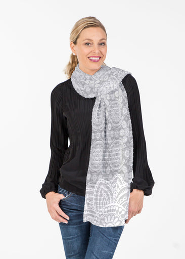 Etched Mod Grey (7964) ~ Banded Scarf