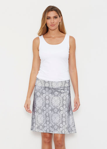 Etched Mod Grey (7964) ~ Silky Brenda Skirt 21 inch