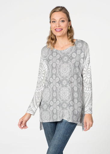 Etched Mod Grey (7964) ~ Slouchy Butterknit Top
