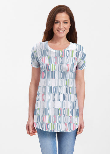 Around We Go (8012) ~ Short Sleeve Butterknit tunic