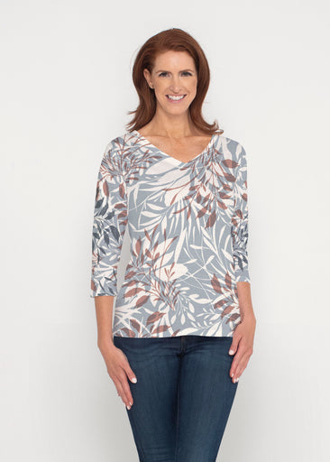 Fall Foliage (8013) ~ Signature 3/4 Sleeve V-Neck Top