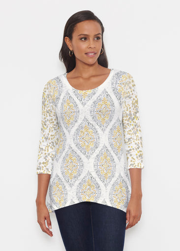 Etched Motif (8014) ~ Katherine Hi-Lo Thermal Tunic