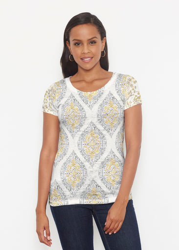 Etched Motif (8014) ~ Short Sleeve Scoop Shirt