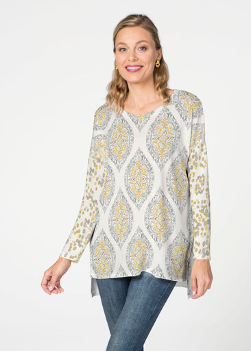 Etched Motif (8014) ~ Slouchy Butterknit Top