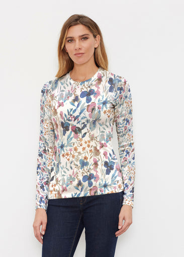 Rossa (8016) ~ Butterknit Long Sleeve Crew Top