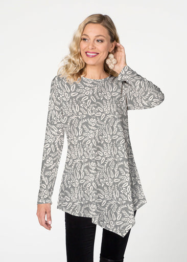 Chevron Vine (8017) ~ Asymmetrical French Terry Tunic