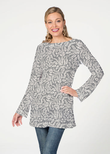 Chevron Vine (8017) ~ Banded Boatneck Tunic